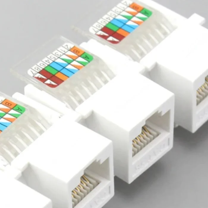 10Pcs RJ45 CAT5e Ethernet Network Keystone JackClip Module Wall Plug Connector
