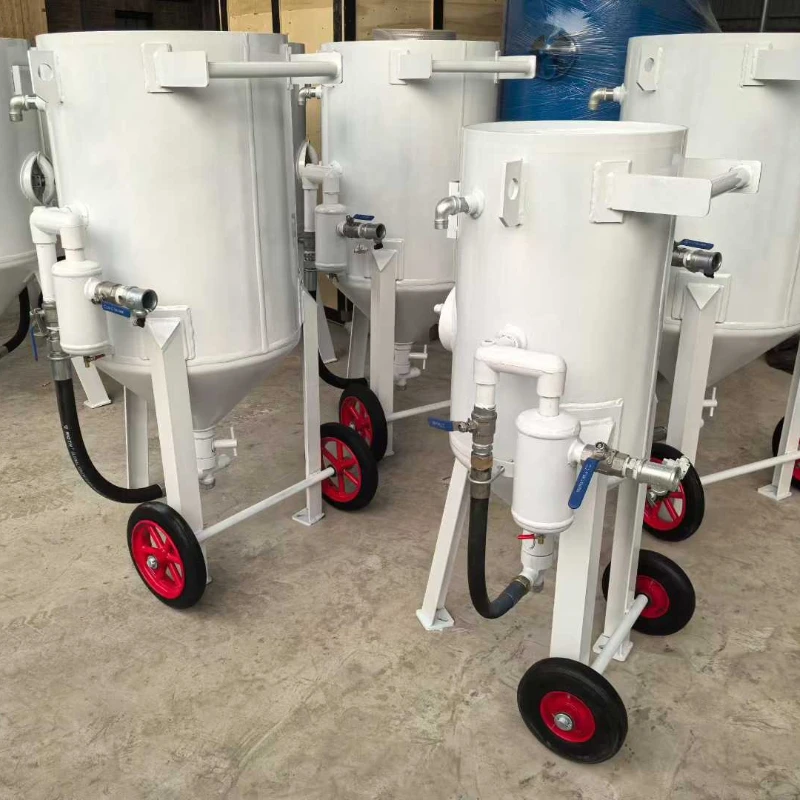 Portable Sandblaster Sandblasting Machine 200 Litre Air Blast Tank For Iron Metal Rust Removal Paint Stripping Clean
