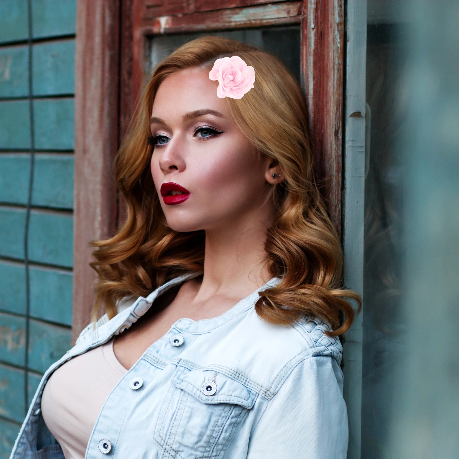 

20pcs Rose Hair Clip Set Premium Material Suitable Any Season Hair Color Beach Luau Party Daily Prom Church Wedding Accessories