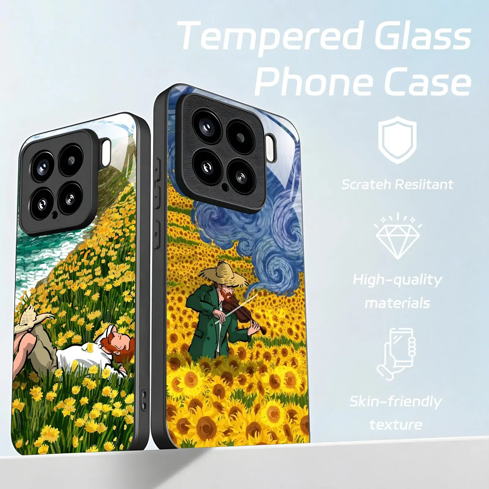 Van Gogh Phone Case For Xiaomi 17 15 14 13 12 11 T Ultra Pro Tempered Glass Phone Case