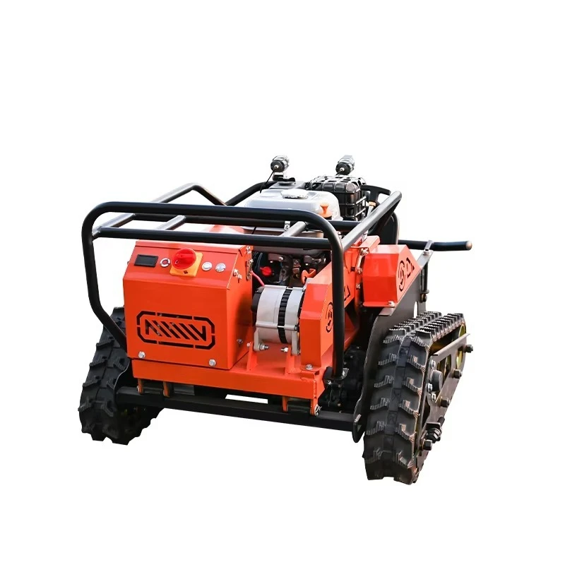 Zero‑Turn Tracked Lawn Mower 4‑Stroke Engine‑Powered High‑Efficiency Self‑Propelled Grass Cutting Machine for Farm Field