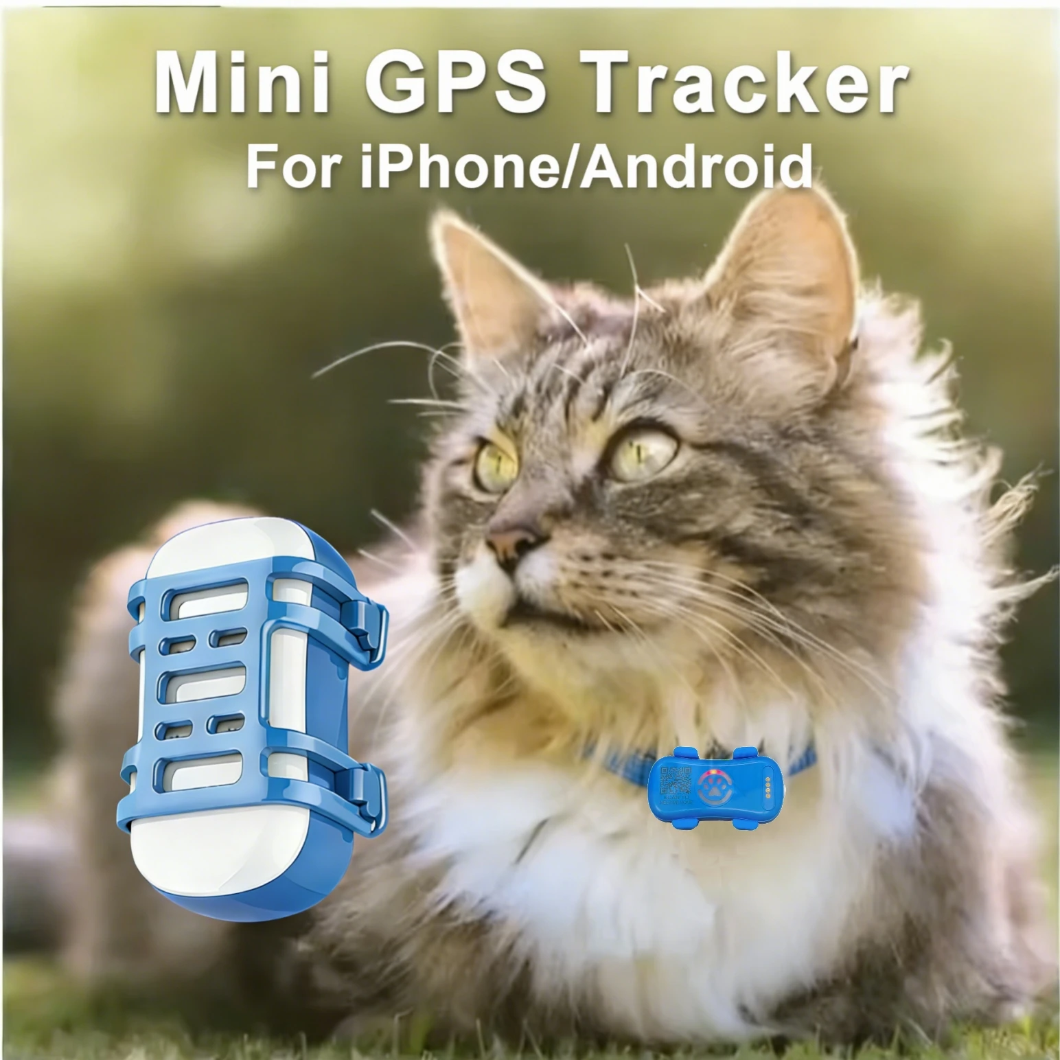 Global 4G huisdier GPS-tracker - 30s snelle positionering waterdichte locator voor honden katten lage abonnementskosten
