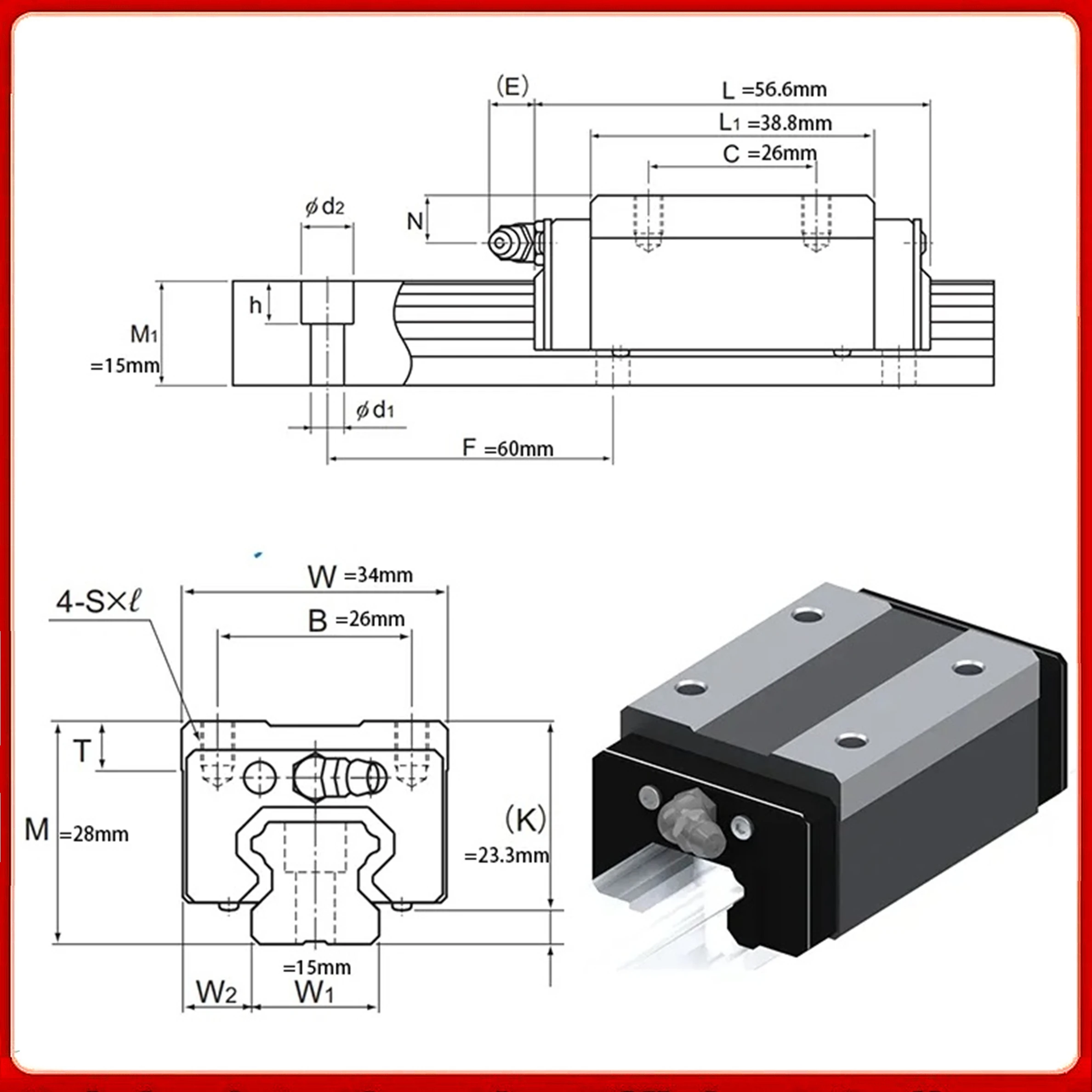 Imagem -06 - Thk Deslizante de Trilho de Guia Linear Hsr15r Hsr 15r Hsr15 Hsr15r1uu Hsr15r1ss gk Original