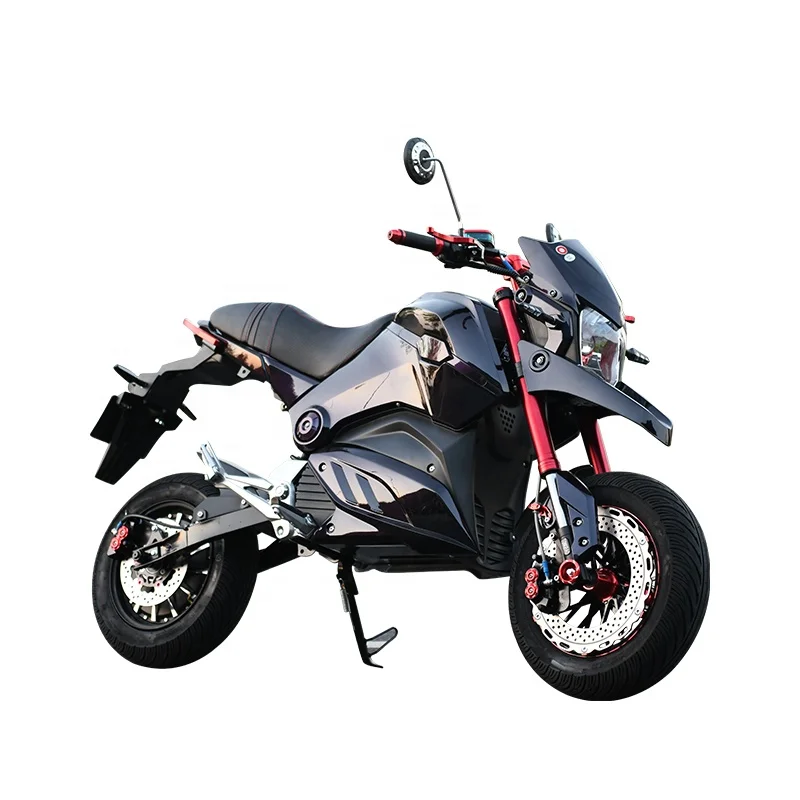 Cool high speed racing Electric Motorcycle for adult Small Motorcycles 1200W 72V Range 50km Free Decal