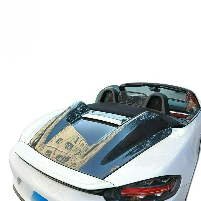 سهلة التركيب FORPorsche 718 Boxster غطاء صندوق السيارة الخلفي من ألياف الكربون #2