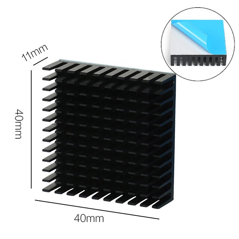 

Детали для 3D-принтера, радиатор, алюминиевый Охлаждающий радиатор, радиатор, теплоотвод для шагового двигателя Nema17 42 40x40x11 мм