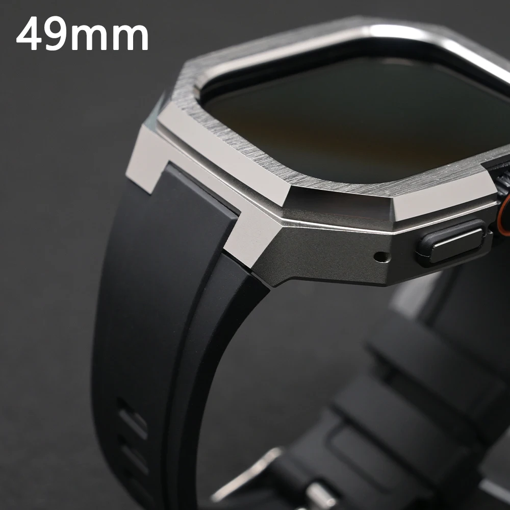 Custodia in TPU + cinturino in silicone per Apple Watch Ultra 2 49mm Accessori per bracciale aziendale per kit di modifica cinturino ultra lusso iwatch