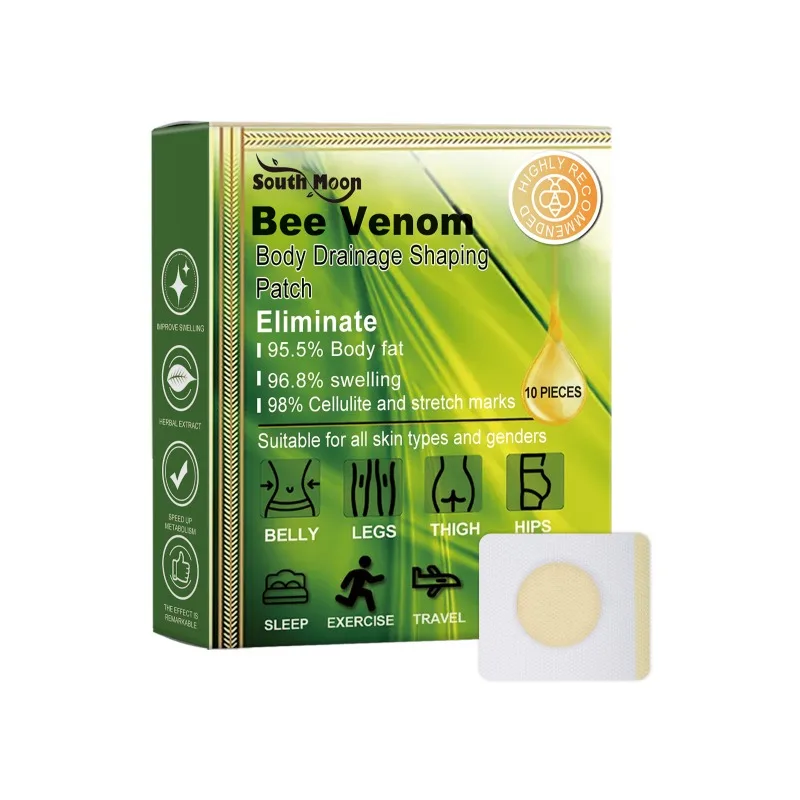 Bee Venom Body Drainage Shaping Patch Belly เอว Burning FAT ลดน้ําหนักกระชับผิว Body Skin Curve Shaping Lazy Body Navel Patch