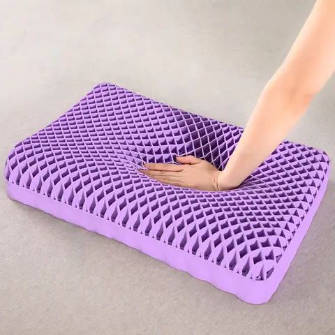 Pectin Pillow Breathable Air Layer TPE Pillow Washable with Water, Zero Pressure Cervical Neck Latex Adult Single Pillow