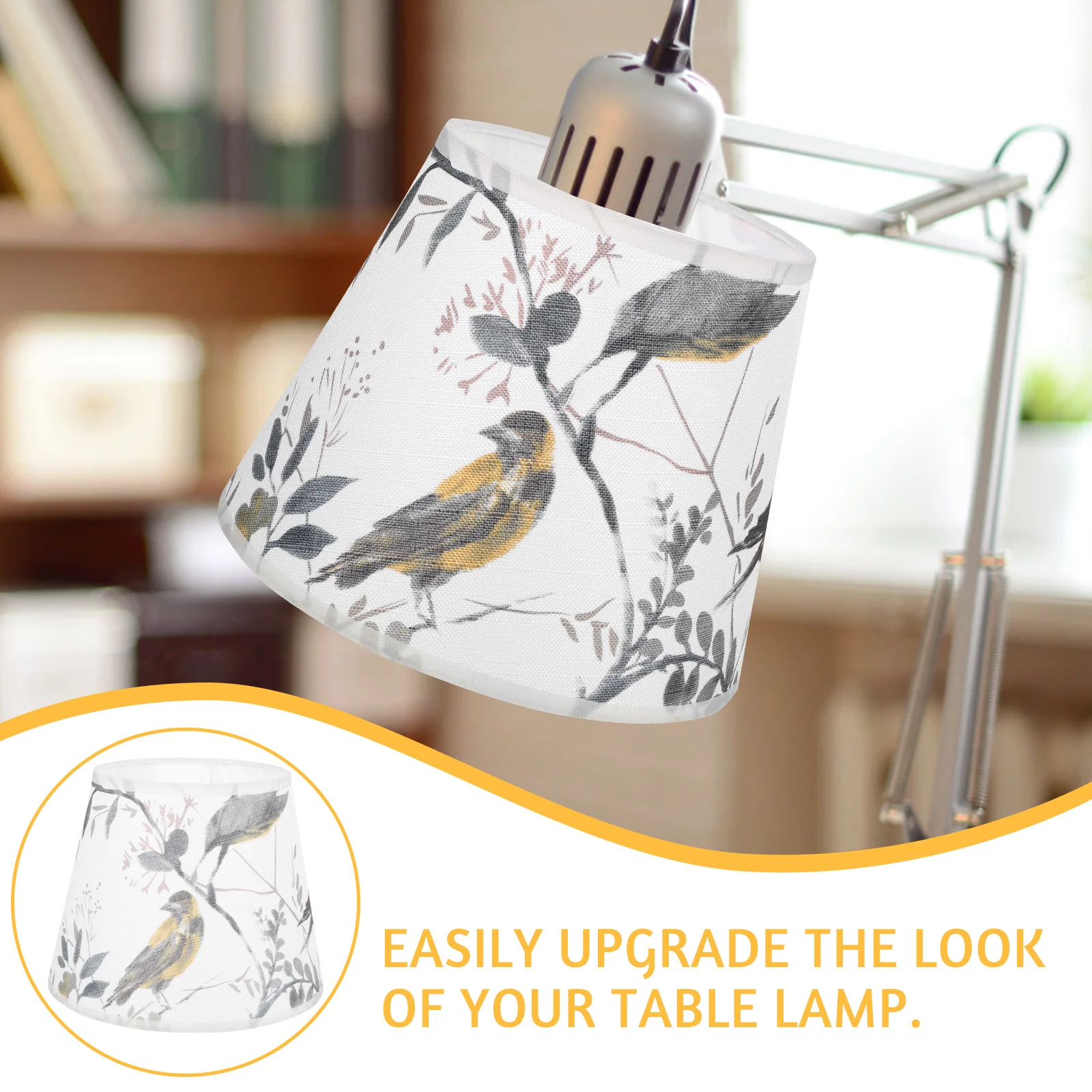 Decked Accessories Decorative Lamp Shade Shades Floor Lamps Replacement Cover Lampshades Table Bedside Flower Bird Fabric