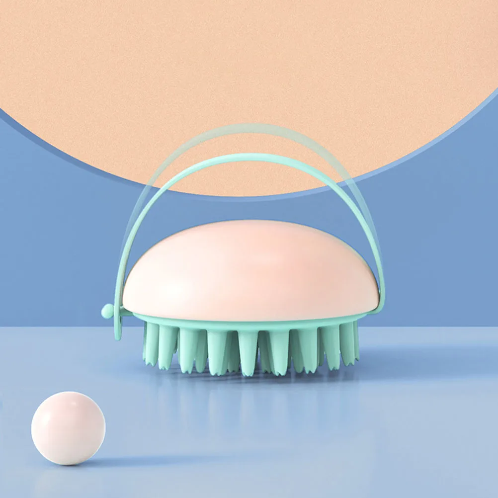 

3pcs Round Scalp Massage Comb Abs Tpr Hair Cleaning Massager Shampoo Brush For Hair Care Barbershop Supply