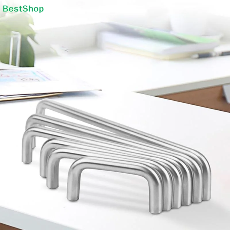 304 Stainless Steel Innerl Thread U-Shaped Double Curved Handle Modern Cabinet Door Handles Nordic Drawer Door Knobs Pulls