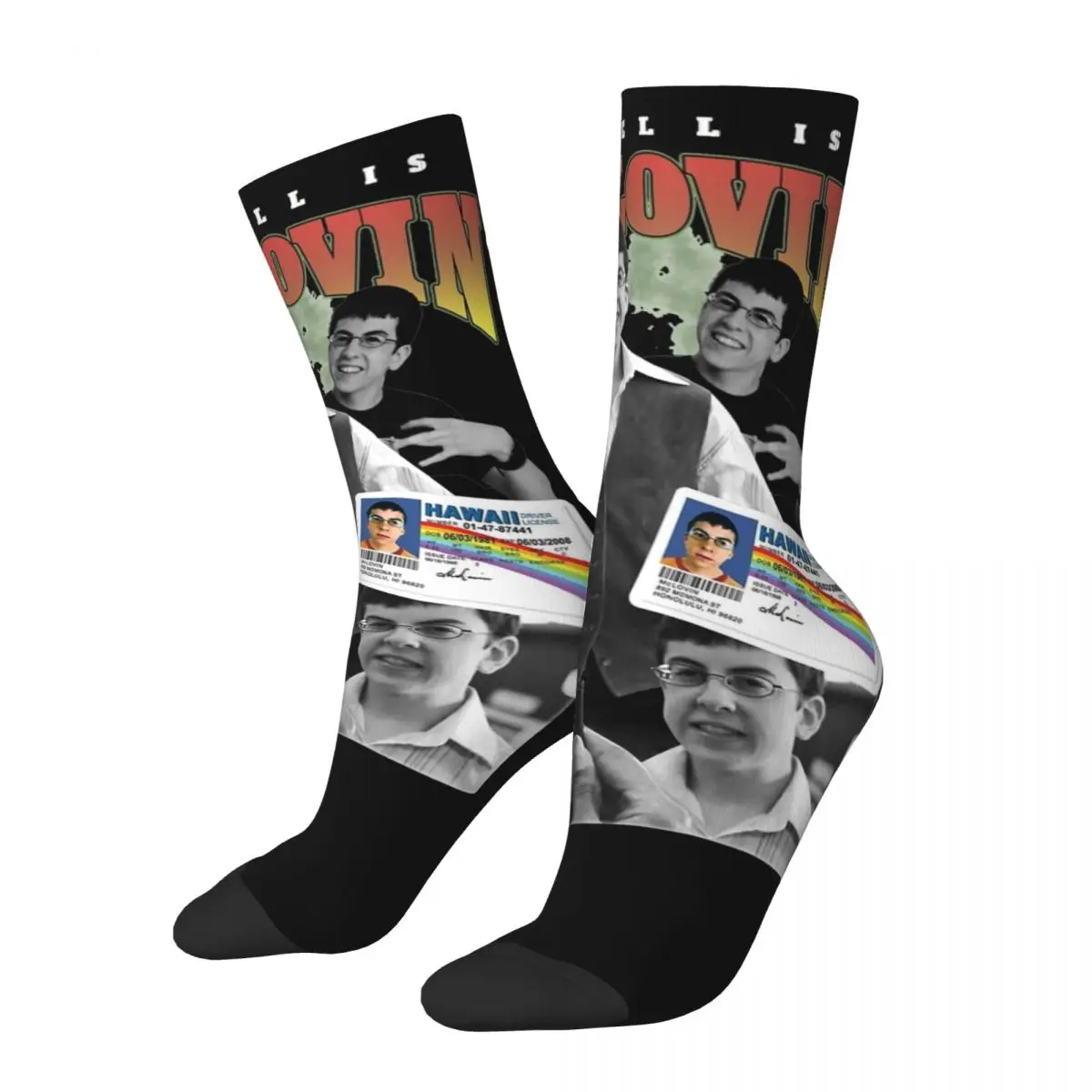 New Male Men Socks Casual Fogell Is McLovin Sock High Quality Women's Stockings Spring Summer Autumn Winter