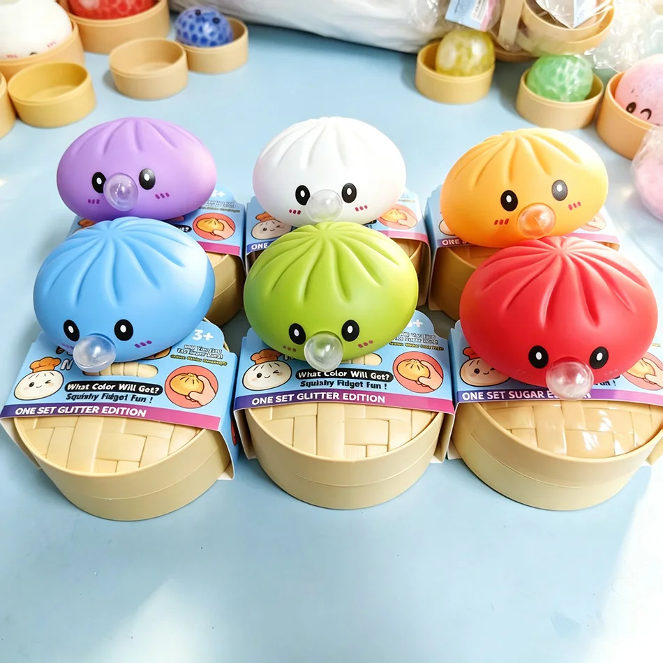 NEW Colorful Mini Spit Bubble Dumpling Squishy Fidget Toy Pop Bubble Squeeze Toy Kawaii Stress Relief Sensory Toy For Party Toys