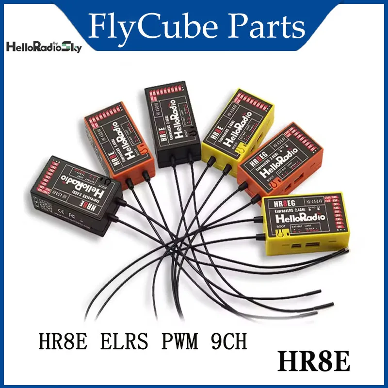 

HelloRadio HR8E ELRS PWM 9CH Receiver 2.4G Fixed Wing Aircraft Model Remote Control Drone Airplane Pro Accessories RC Parts