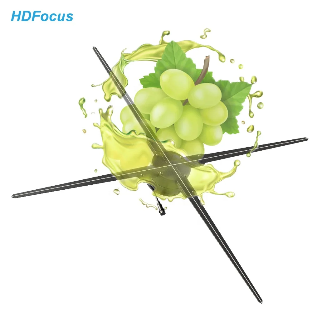 Outdoor Advertising 3d Hologram Fan 100cm Led Fan  Display