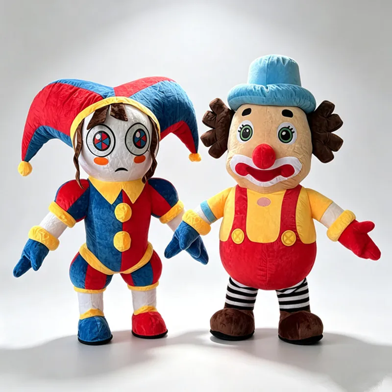 Aufblasbares Clown-Maskottchen-Kostüm für Komödienaufführungen Cartoon-Puppen-Anzug für Zirkus Einkaufszentrum Kindergarten-Events