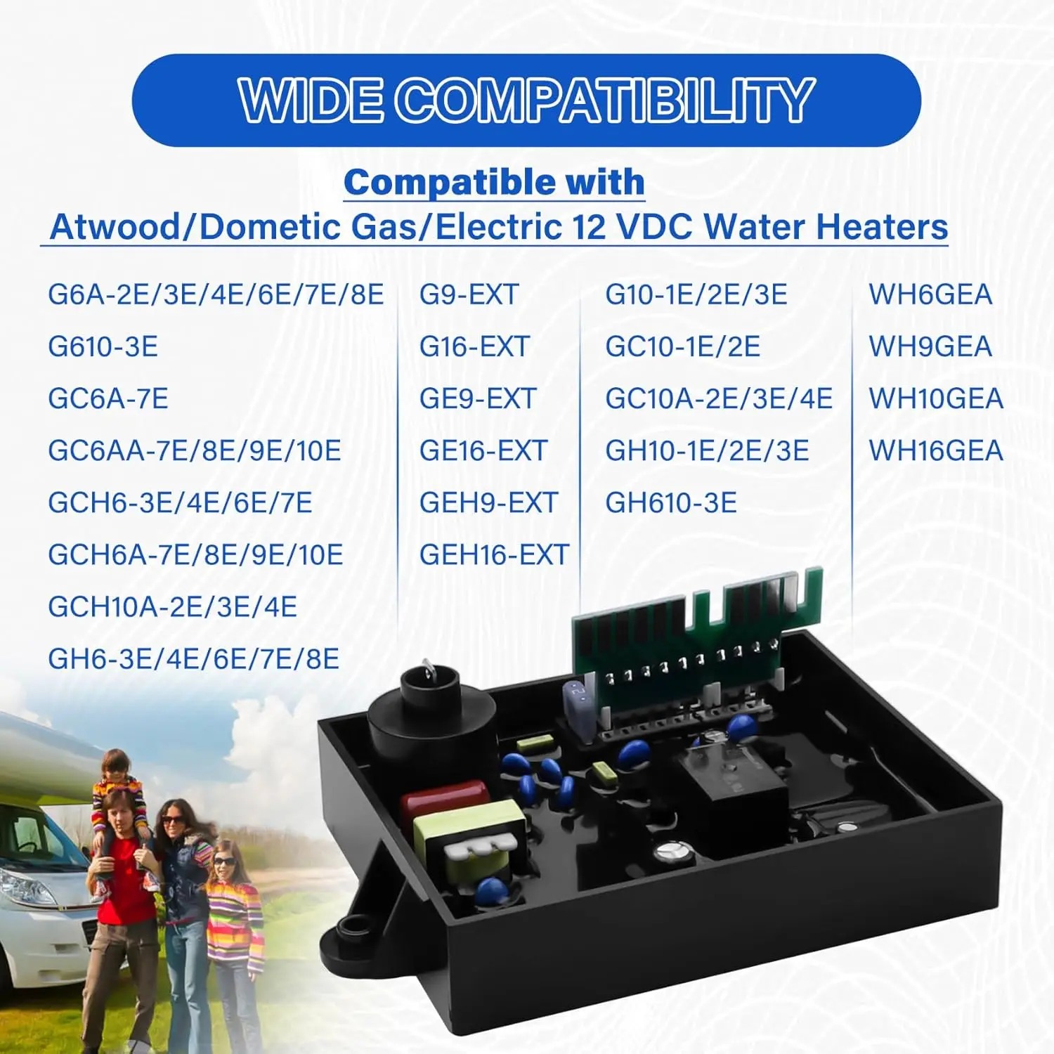 3 in 1 RV Water Heater Replacement Parts Kit for Atwood Dometic, 91365 Control Circuit Board + 91447 Thermal Cut Off & Thermostat + 93868 Spark Probe Igniter Electrode