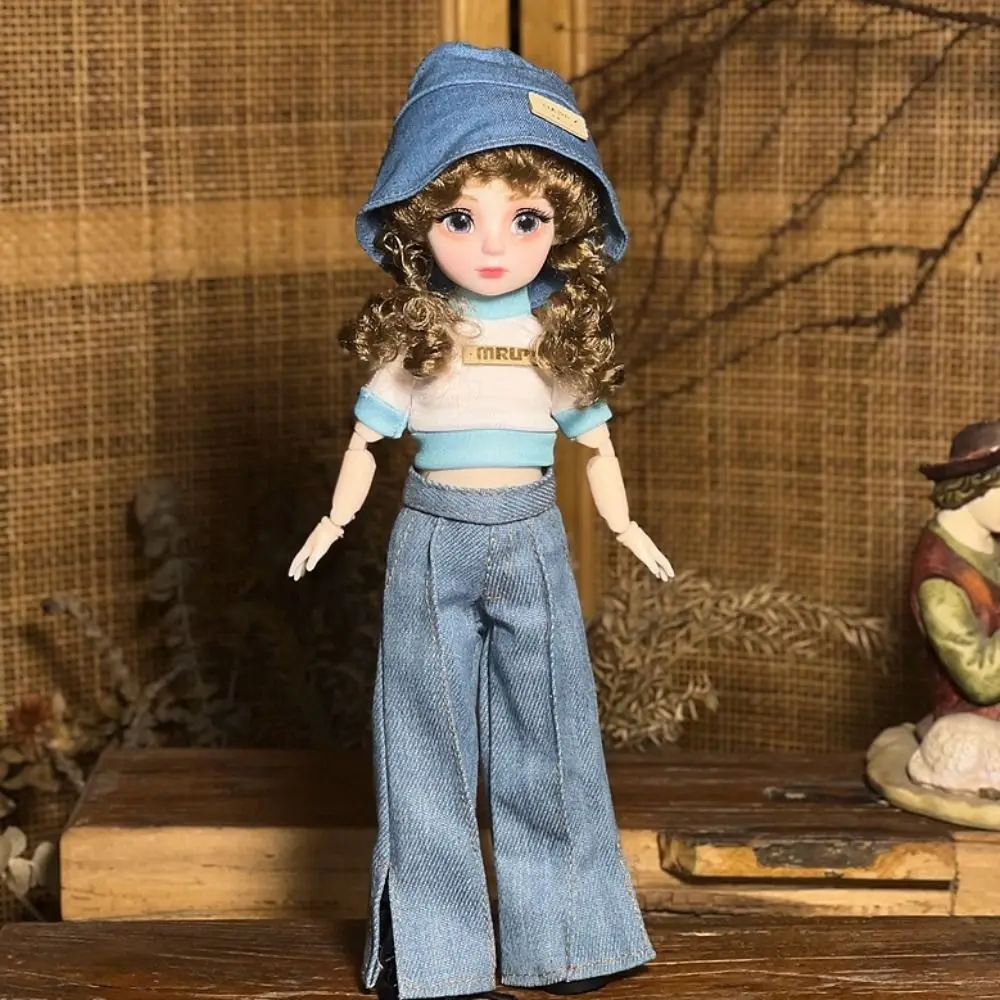 1 conjunto 1/6 sd 30cm boneca bjd com roupas olhos atraentes cabelo longo princesa vestir-se bonecas bjd bola articulada com peruca compõem