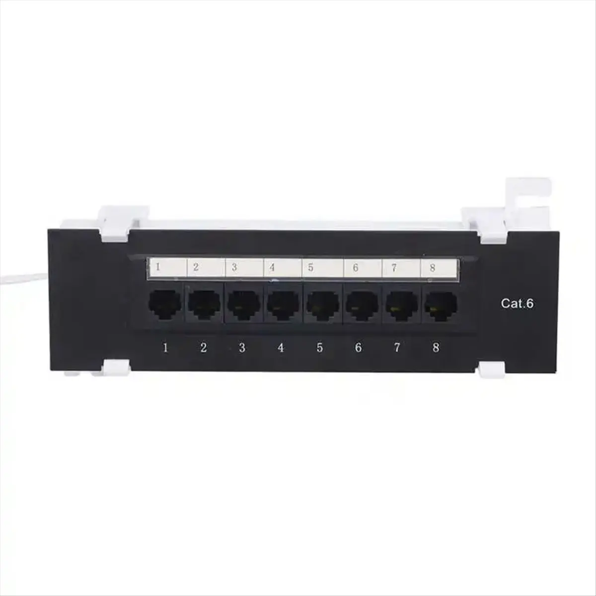 T31C hot-8 Port Patch Panel for Cat. 6 Versatile Data Center Plastic Wall Mount for Computer Home for Wiring Server Room Office