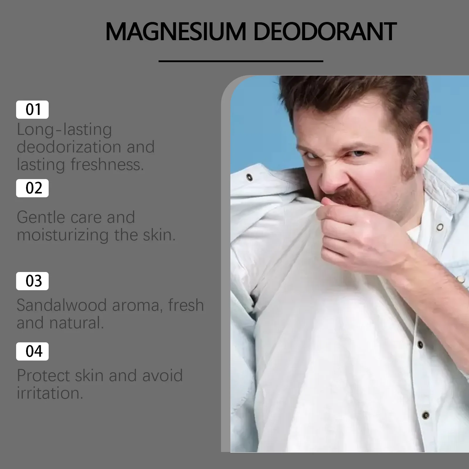 Sandalwood Deodorant Stick Anti Odor Remove Underarm Smell Persistent Aroma Refresh Charming Outdoor Body Antiperspirant Stick