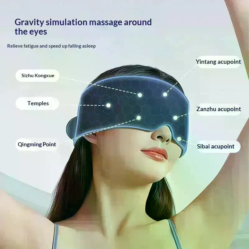 Ultra Light Gravity Weighted Eye Mask Skin-Friendly Double-sided Light Blocking Soft Breathable Sleep Aid