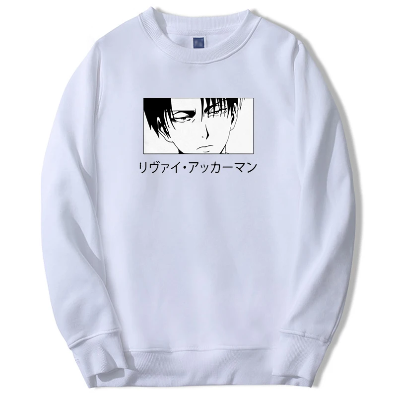 

Attack On Titan Anime Hoodie Men/women Levi Ackerman Graphic Sweatshirt Fleece O-Neck Harajuku Streetwear Mens Oversized Hoody