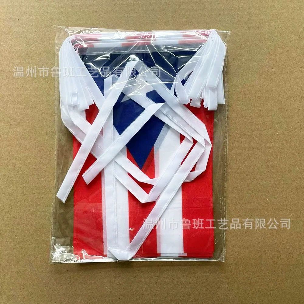 (SKY FLAG)14x21cm 20pcs/set Puerto Rico bunting flag for Festival Party Holiday string banner decoration
