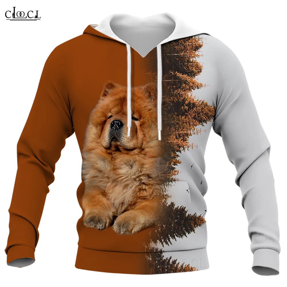 

CLOOCL Men Hoodie Chow Chow 3D Graphics Printed Women Hoodies Streetwear Pullover Unisex Casual Tracksuit Teenage Clothing