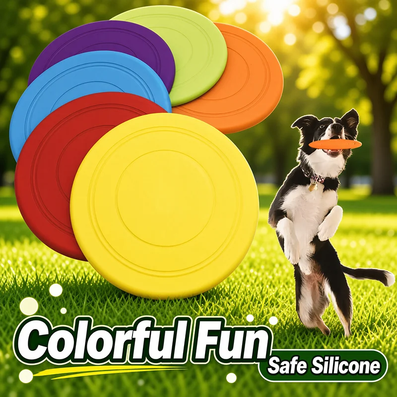 Durable Soft Dog Flying Disc Floating Bite Proof Frisbee Interactive Training Play Toy Outdoor Water Game Chew Toy Pet Accessori