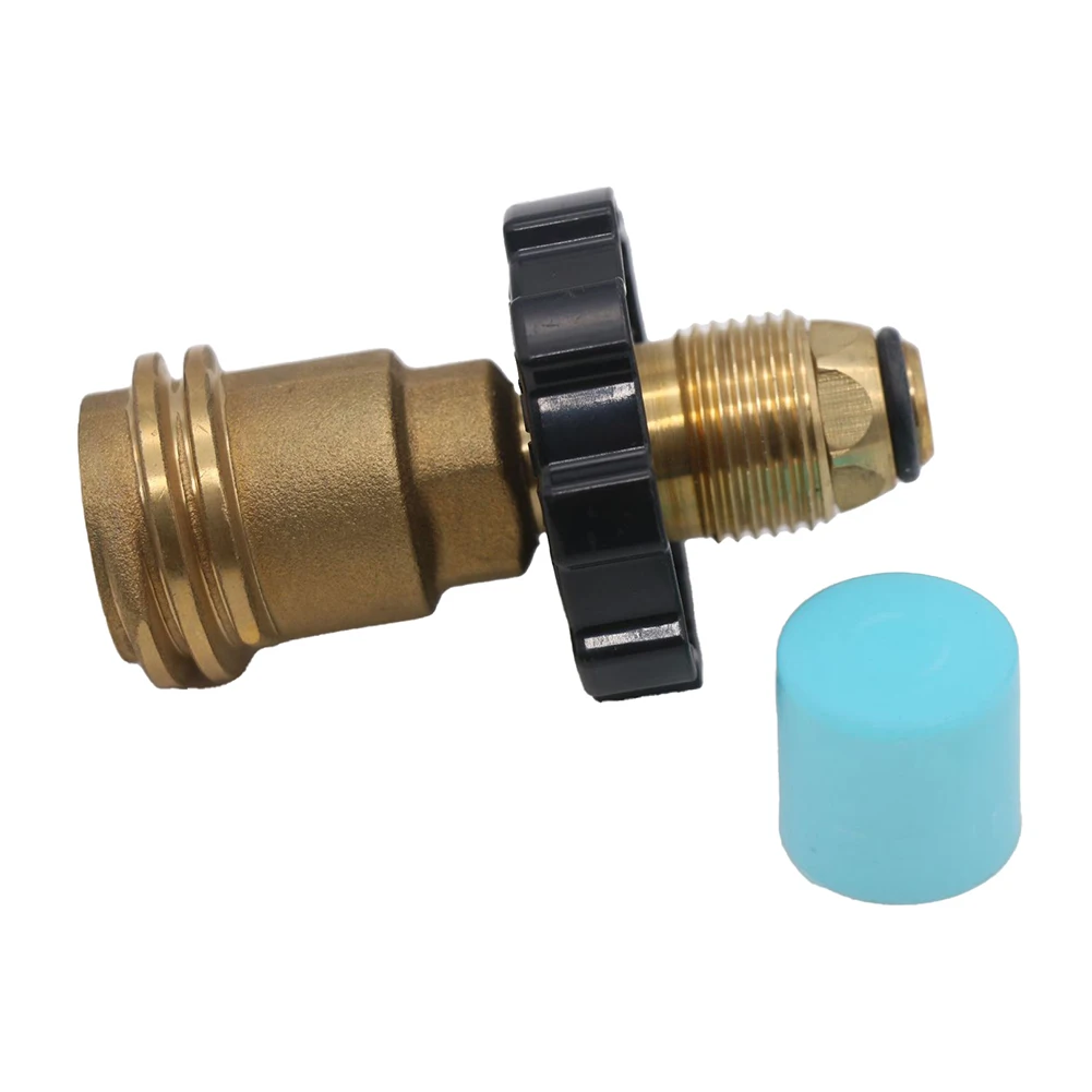 A Smart Addition For Campers Sturdy BRASS PROPANE TANK ADAPTER Includes A Handy Tool To Change Connections Smoothly
