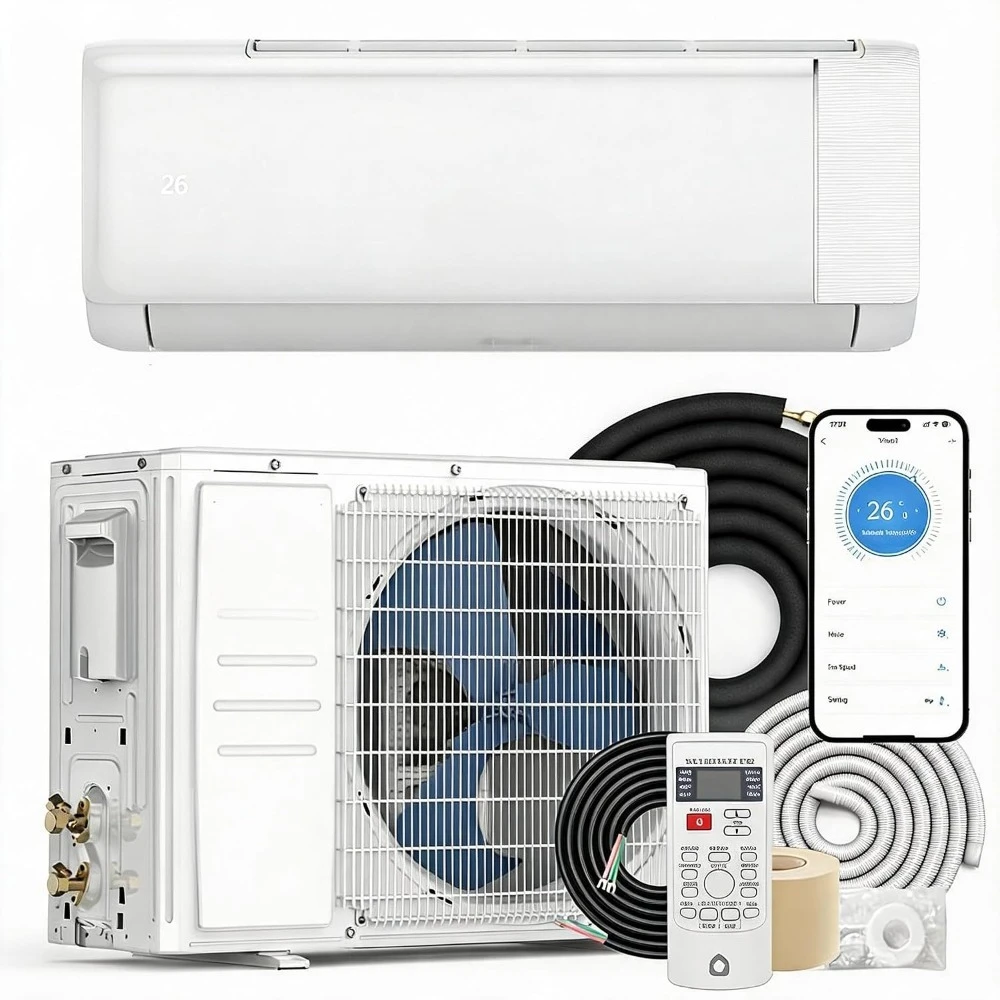 12,000 BTU Mini Split Central Air Conditioner & Heat Pump –, 22 SEER, 115V Ductless Inverter – WiFi Enabled –, Customized
