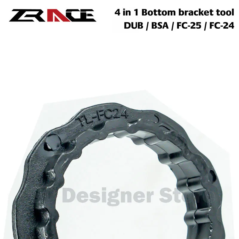 ZRACE 4 in 1 Bottom Bracket Wrench Tool , Compatible with SRAM DUB, SHIMANO BSA / FC-25 / FC-24, CNC AL7075 DUB-BSA TOOLS