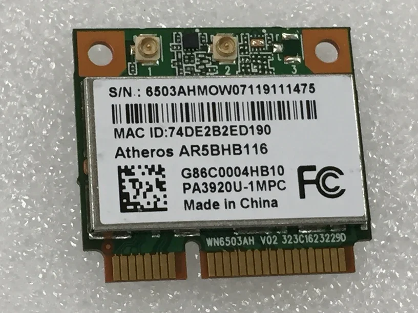 SSEA New for Atheros AR9832 AR5BHB116 Half Mini PCI-E 2.4G/5Ghz 300Mbps Wireless Card for Dell/Asus /Acer /Samsung /Toshiba