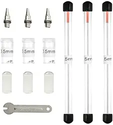 Joysstar-スペアパーツ10本,針0.5mm,エアブラシ用針と針保護具,プロの交換キット