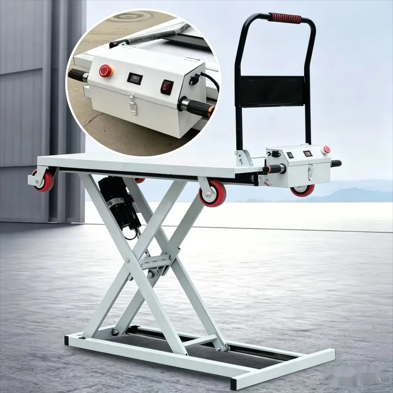 Four-wheel Battery-Powered Hydraulic Lift Platform Electric Scissor Lift 300kg Load Capacity for Trucks Cars OEM Customizable