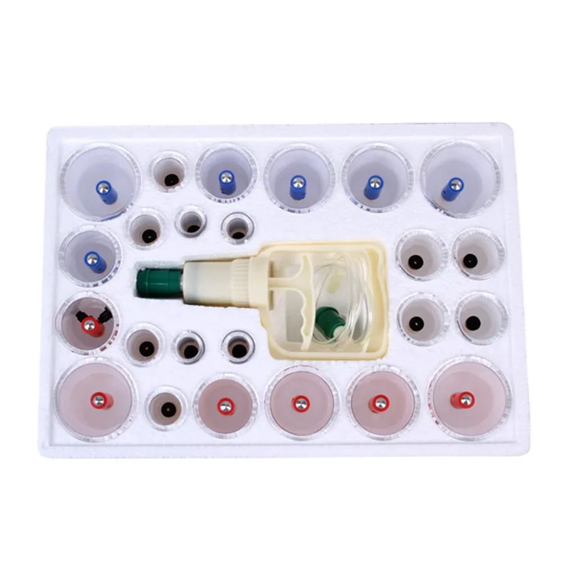 32 Cans 24 Cans Vacuum Cupping Set Thicker Magnetic Aspirating Cupping cups Acupuncture Massage Suction Cup Chinese Massage Kit