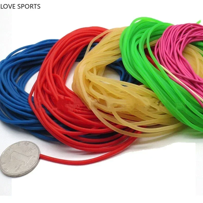 1000g/lot New High Elastic Release For Rubber Fishing Rope Diameter 2mm Solid Elastic Rubber Line Elastic Fishing Line Wholesale