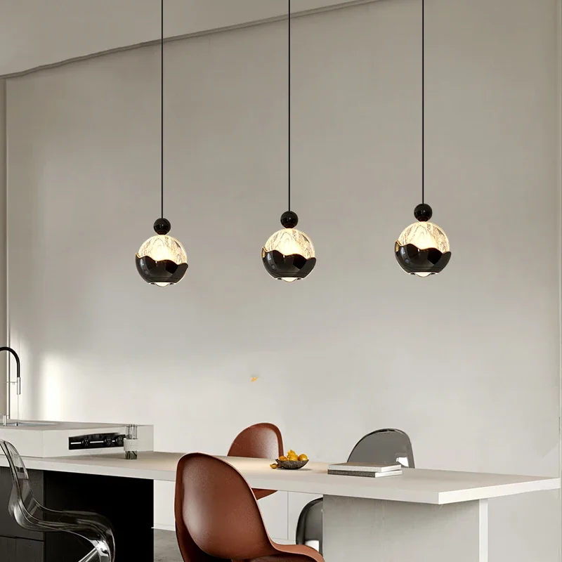 Artistic Snow Mountain Hand Sweeping Induction Adjustable Entrance Hanging Line Light Italian Light Luxury Bedside Pendant Light