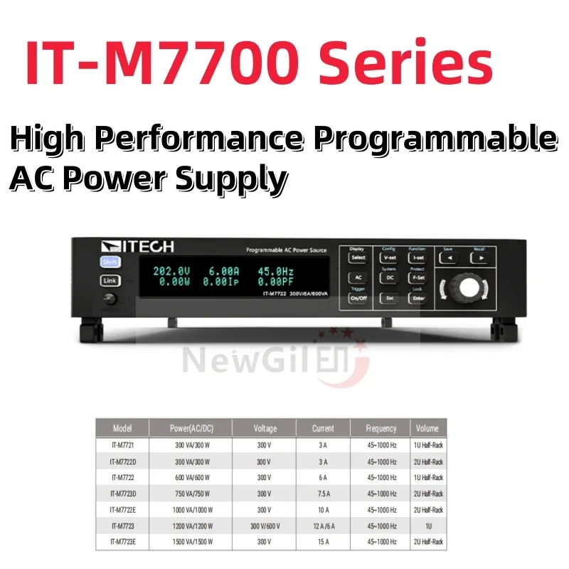 ITECH IT-M7721 IT-M7722 IT-M7722E IT-M7722D IT-M7723 IT-M7723E IT-M7723D IT-M7721L IT-M7722L Source d'alimentation ca programmable