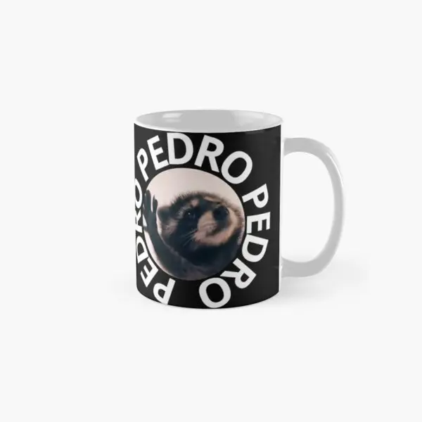 Pedro Raccoon  Viral  Mug Photo Printed Tea Image Coffee Picture Simple Cup Drinkware Gifts Design