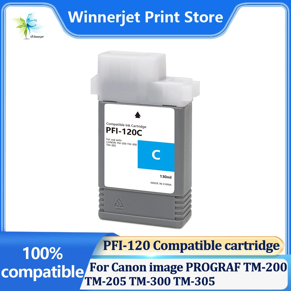 

Winnerjet PFI-120 Compatible ink cartridge With Pigment ink With one time use chip for Canon TM-200 TM-205 TM-300 TM-305 printer