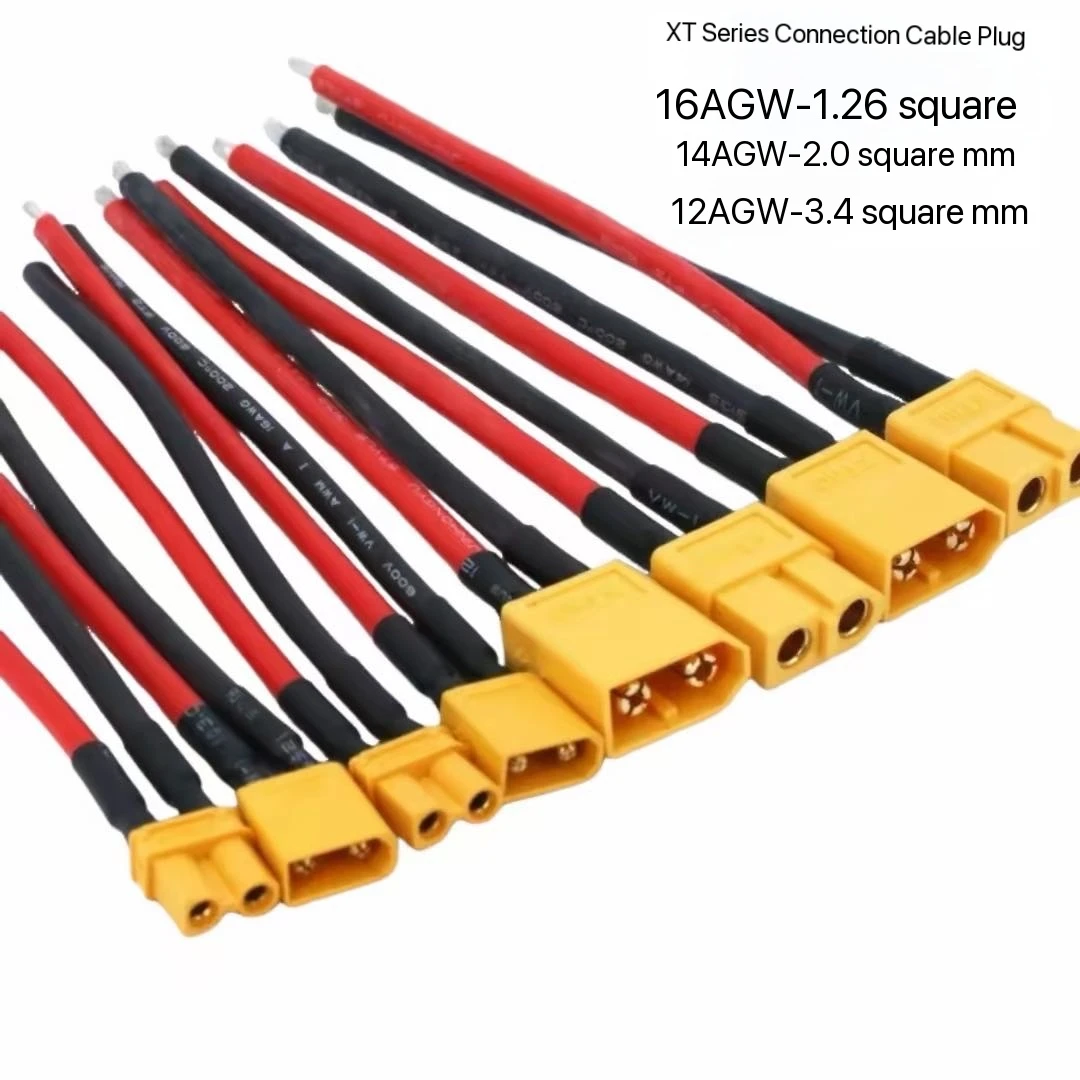XT30 XT60 XT90 Male and Female Single Head Connection Cable Model Aircraft Lithium Battery ESC High Current Banana Head