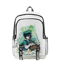 2022 Genshin Impact Venti 3D Backpack Oxford Waterproof School Bag Teenager Boys Girls Cosplay Travel Backpack Laptop Bag