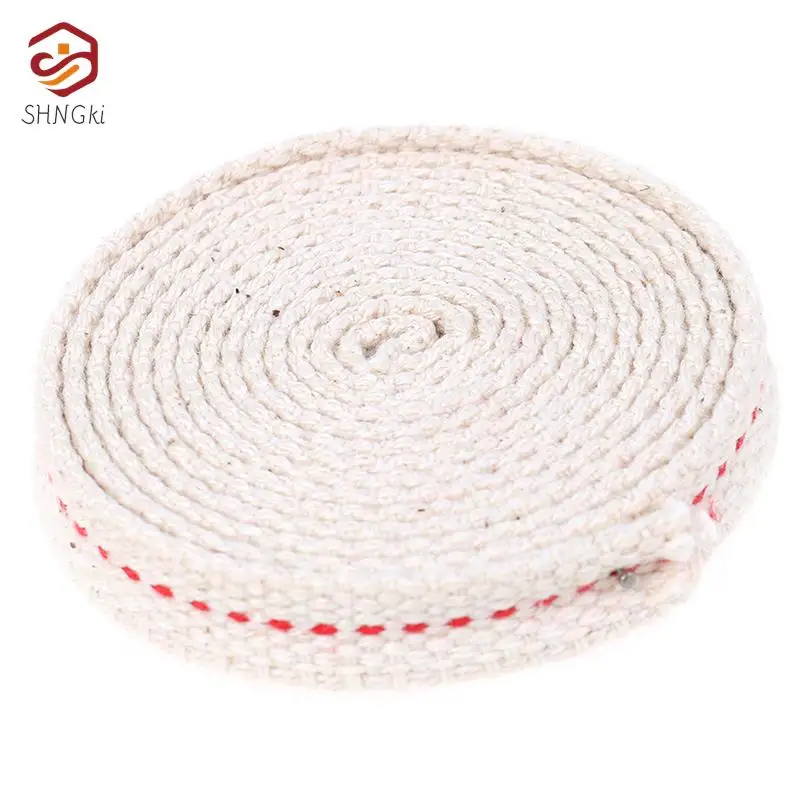 Cotton Material Roll of Flat Wick Oil Lamp Wicks Flat Oil Lanterns Wicks with Stitch for Oil Lamps & Candle Burners Length 1.5m