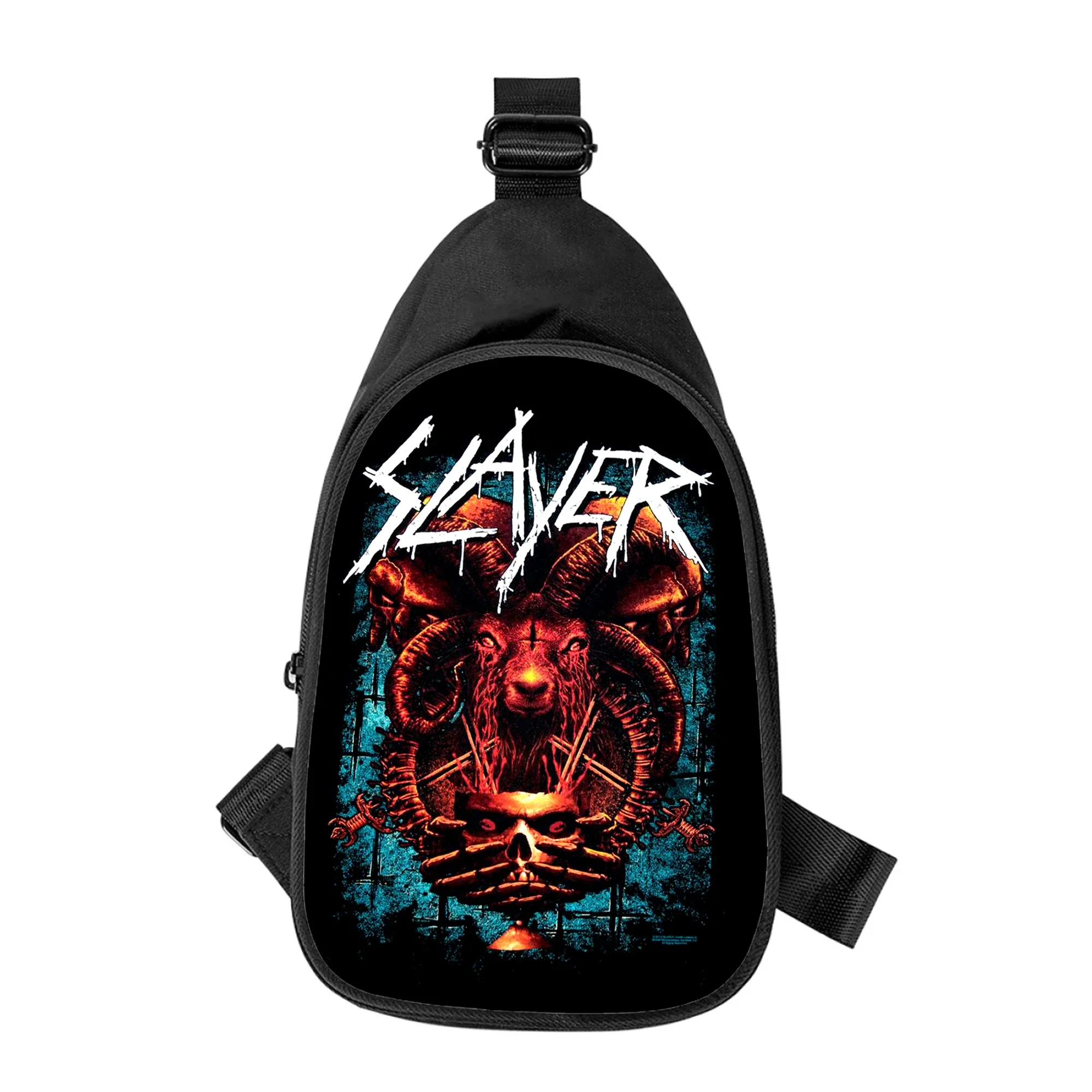 Slayer Thrash Metal 3d Print Nieuwe Mannen Cross Borst Tas Diagonaal Vrouwen Schoudertas Echtgenoot School Taille Pack Mannelijk Borstpakket