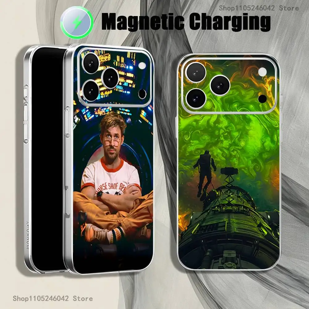 R-Ryland Grace P-Project H-Hail Transparent White Phone Case iPhone 17,16,15,14,13,12,11,Pro,Max,Plus Magnetic Wireless Charging