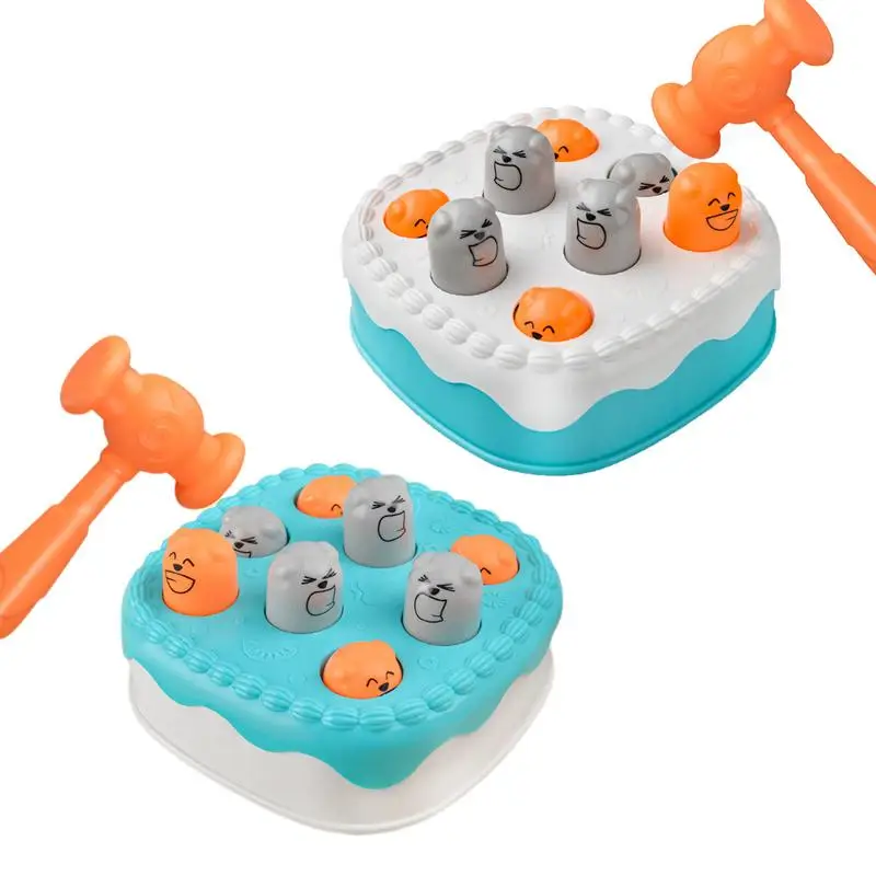 

Hammering Pounding Toy Interactive Cake Shape Wack Mole Toys Preschool Toys Whack Game Toy Toddler Pounding Toy For Hand Eye