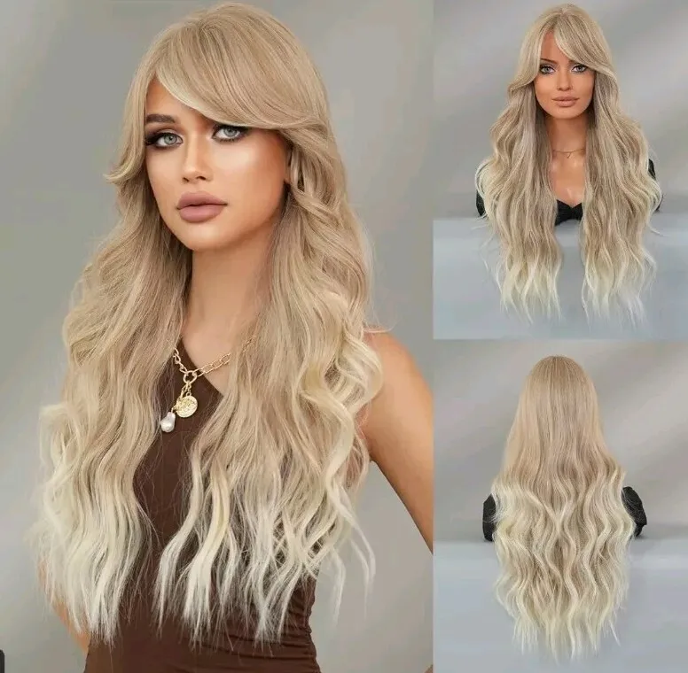 

Платиновая смесь BLONDE HAIR, многоцветная волнистая вьющаяся челка