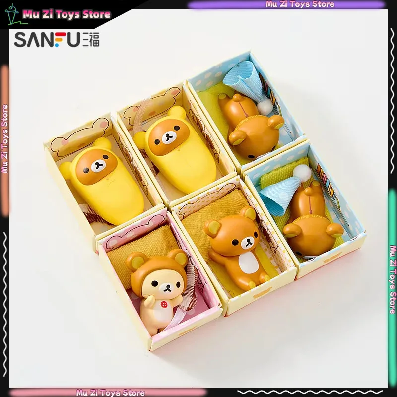 En stock – Boîte mystère Rilakkuma Candy Mini authentique – Figurine anime Kawaii mignonne – Cadeau de collection pour femme – Jouet tendance
